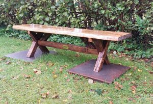 oak commemorative bench